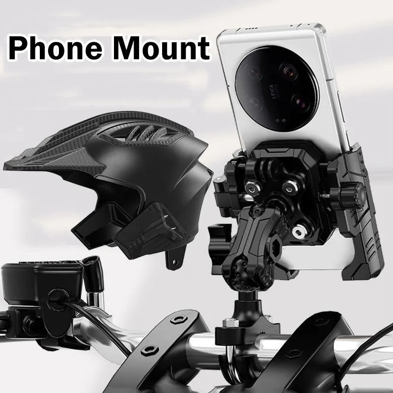 One Click Lock Shockproof Phone Navigation Mount For Electric Bike Motorcycle Food Delivery Riding Pemegang Telefon