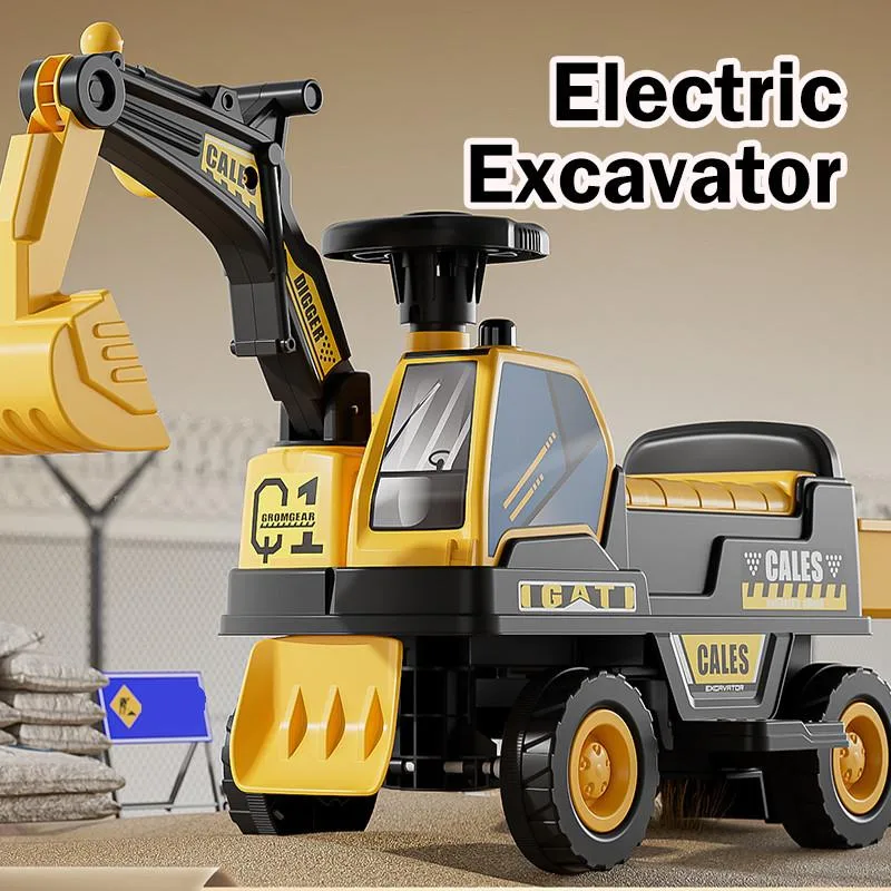 Kids Electric Four Wheel Excavator Ride On Musical Engineering Toy Car Ride-On Excavator Elektrik Untuk Kanak-kanak
