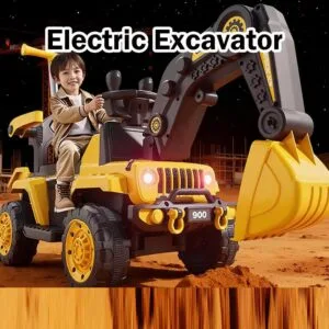 Kids Electric Excavator Large Digger Remote Control Ride On Toy Kereta Luncur Penggali Elektrik 4 Roda