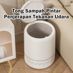 Trash Can Air Pressure Lid Waste Bin For Home Kitchen Bathroom Bedroom Living Room Tong Sampah