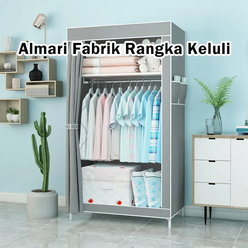 Fabric Wardrobe Reinforced Steel Tube Thickened Frame Simple Closet Storage Organizer For Bedroom Almari Pakaian Kain