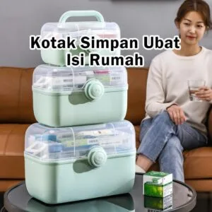 Portable Medicine Box Large Capacity First Aid Kit Multi-Layer Medical Organizer Case Kotak Ubat Keluarga