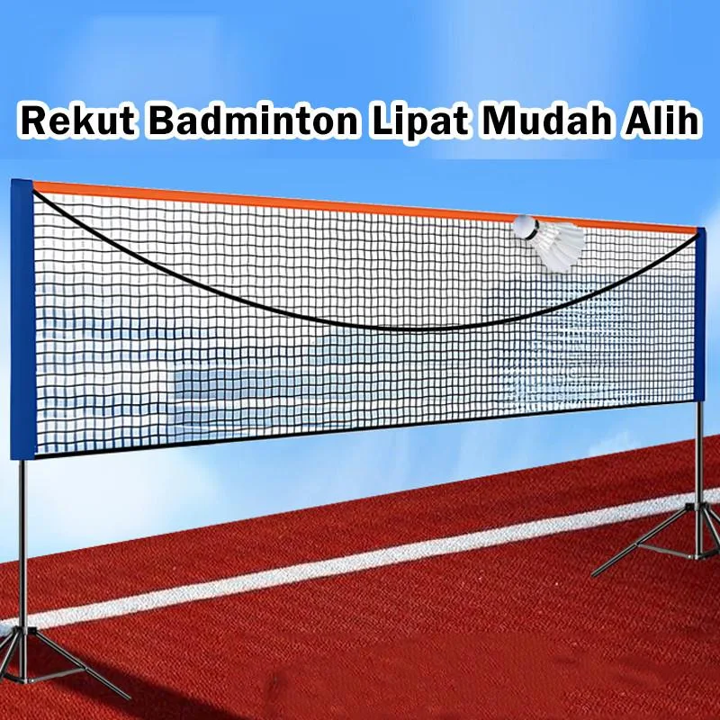 Portable Badminton Net Stand Foldable Multi-Sport Net For Pickleball Tennis Home Outdoor Rak Jaring Badminton