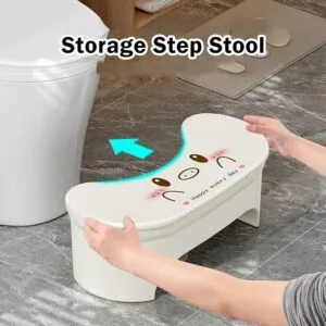 Thick Plastic Toilet Foot Stool Ergonomic Squat Stool Bathroom Step Stool for Kids & Adults Bangku Kaki Tandas