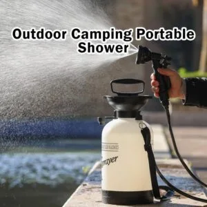 Portable Outdoor Camping Shower Pump Manual Beach Rinse Kit for Surfing & Travel Pancuran Mandi Kem