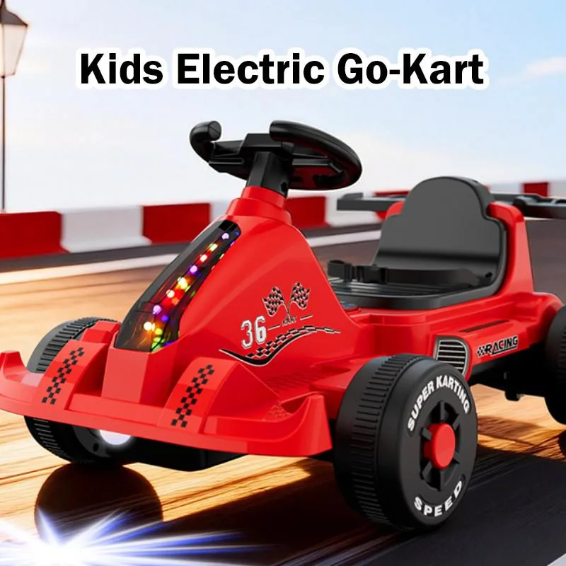Kids Electric Go-Kart Four-Wheel Car Remote Control Toy for Boys & Girls Kart Elektrik