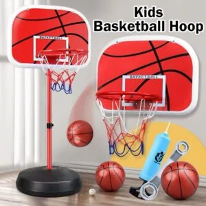 Adjustable Kids Basketball Stand Indoor Shooting Hoop Toy For Boys Bola Keranjang
