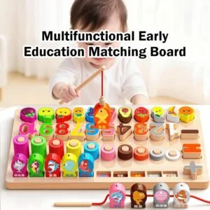 Wooden Number Puzzle Blocks Montessori Educational Toys For Toddlers And Kids Mainan Blok