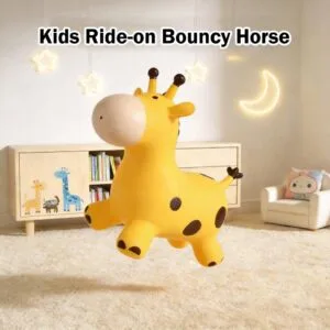 Kids Inflatable Bouncy Horse Ride On Anti Fall Toy For Toddlers Kuda Melompat