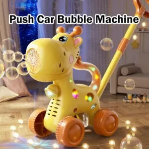 Kids Walker Cart Bubble Machine Indoor Outdoor Toddler Gift Toy Mesin Gelembung