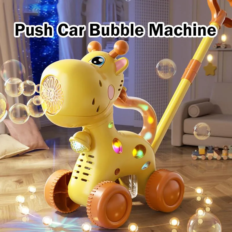 Kids Walker Cart Bubble Machine Indoor Outdoor Toddler Gift Toy Mesin Gelembung