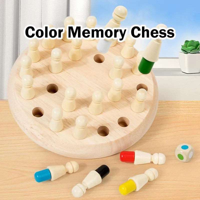 Color Memory Chess Concentration Training Educational Brain Game For Kids Parent Child Desktop Toy Catur Ingatan