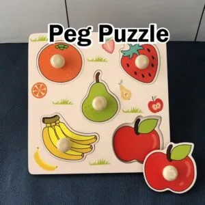 Kids Pegboard Shape Matching Puzzle Montessori Cognitive Educational Building Block Toy For Toddlers Teka-teki