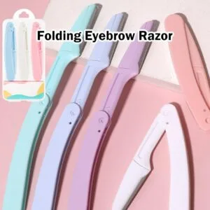 Foldable Safe Anti Cut Eyebrow Razor Set For Women Eyebrow Trimming Shaver Beauty Tools Set Pisau Alis