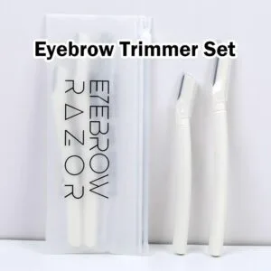 Macro Stainless Steel Eyebrow Razor Set Universal Straight Handle Eyebrow Shaver With Protective Net Set Dandan Alis