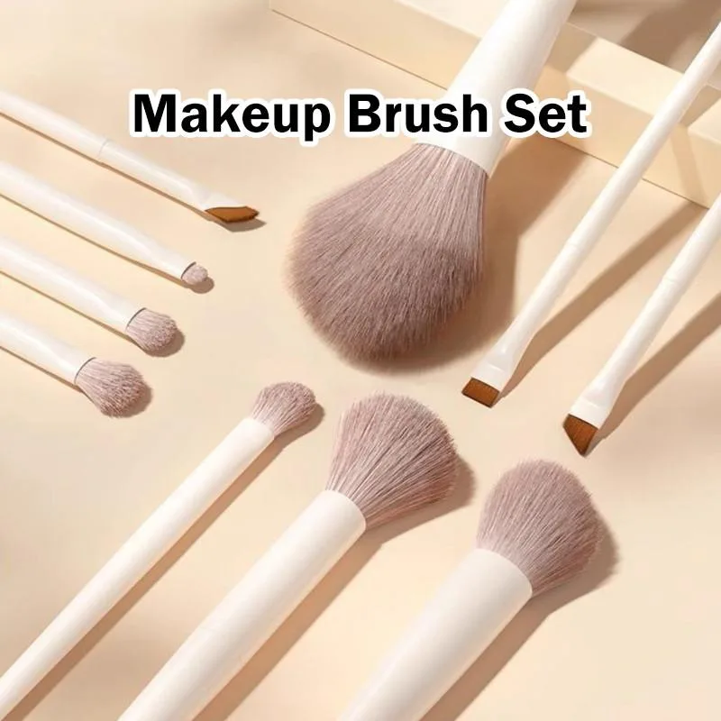 Makeup Brush Set Eyeshadow Blush Angled Eyeliner Powder Brushes Complete Kit Set Berus Solek