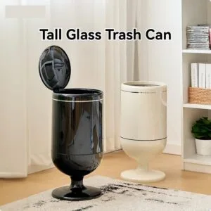 Tall Rolling Trash Can With Lid Large Capacity For Home Kitchen Living Room Tong Sampah