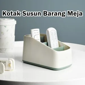 Kotak Simpanan Meja Pelbagai Guna, Pengatur Alat Tulis & Kawalan Jauh, Pengatur Meja Estetik