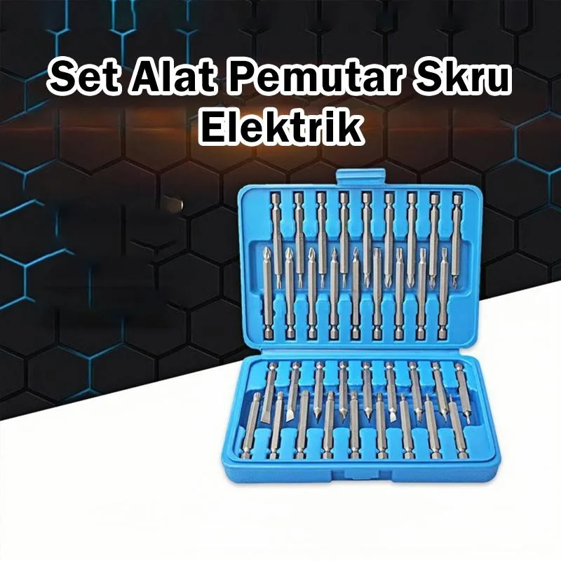 Set Pemutar Skru 50 Keping, Kit Alat Ketepatan dengan Gerudi