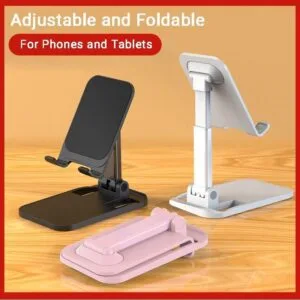 Pemegang Telefon Mudah Alih Boleh Laras, Tapak Boleh Lipat untuk Telefon & Tablet Meja