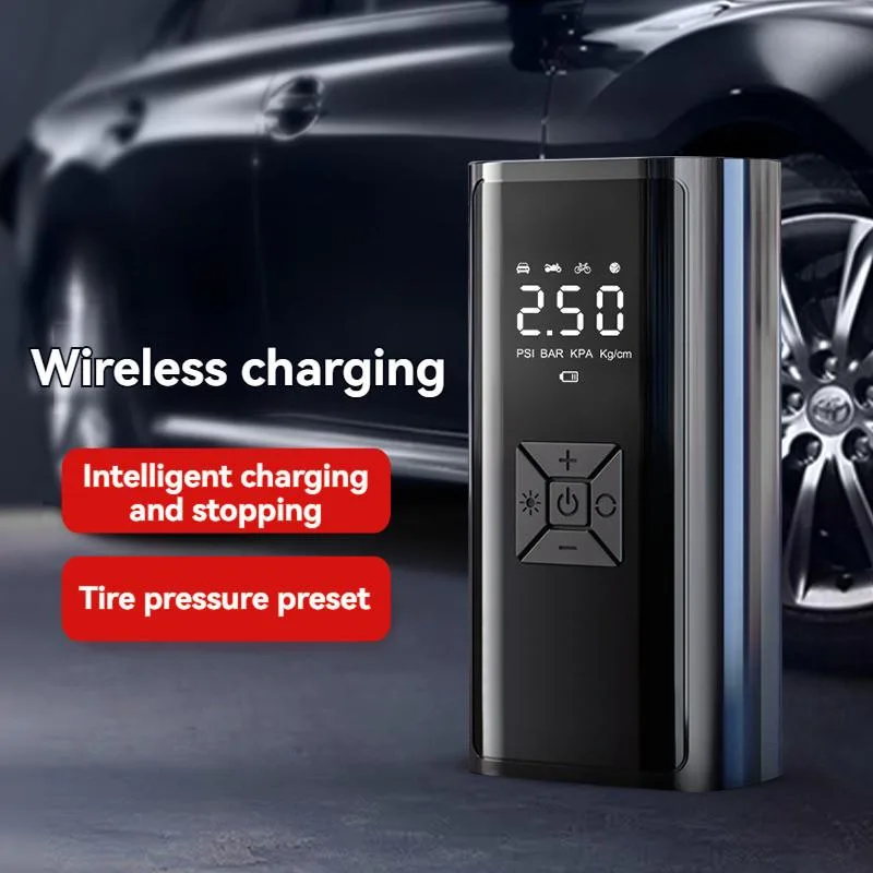Pam Tayar Kereta Tanpa Wayar Mudah Alih, Power Bank Kecemasan Digital Serbaguna Berkualiti Tinggi - Image 2