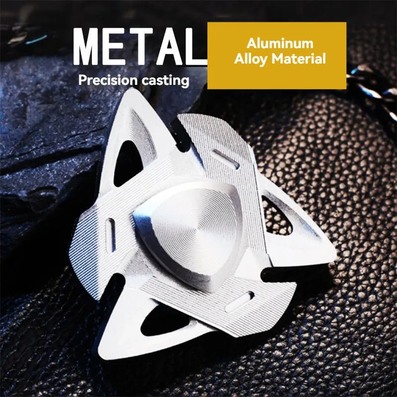 Spinner Jari Bercahaya Malam Aloi Aluminium Logam Mainan Putar - Image 2