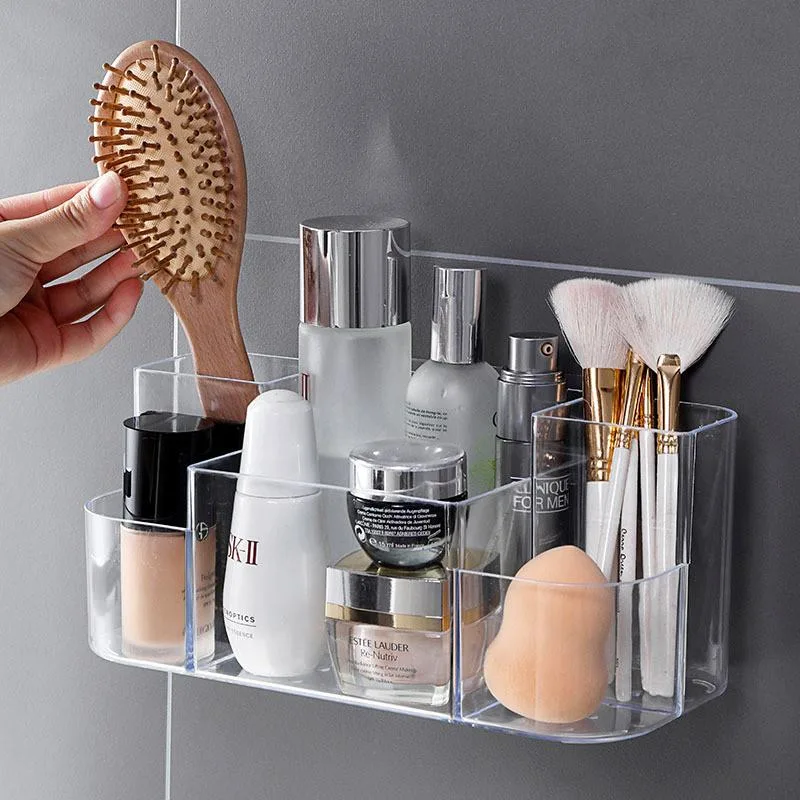 Rak Bilik Mandi Gantung Dinding Tanpa Tebuk Premium Untuk Simpanan Kosmetik Barang Cuci Muka - Image 2
