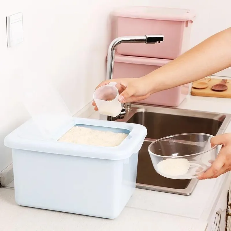 Bekas Beras Dapur Plastik Anti Serangga Lembab Kedap Untuk Tepung Makanan Haiwan - Image 2
