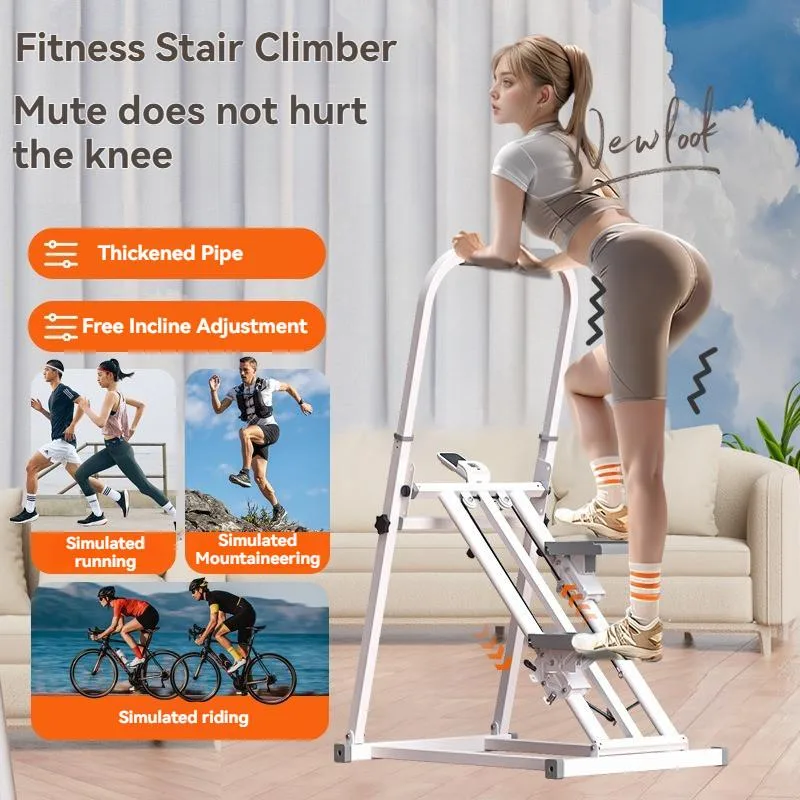 Mesin Stepper Mini Rumah, Alat Latihan Tangga dengan Pemegang, Peralatan Kecergasan Dalaman & Trainer Senaman - Image 2