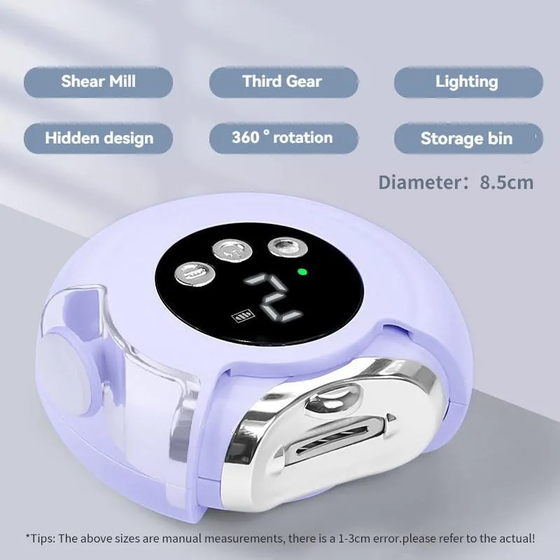 Pemotong Kuku Elektrik Automatik dengan Lampu LED, Alat Penjagaan Kuku untuk Warga Emas & Bayi - Image 2
