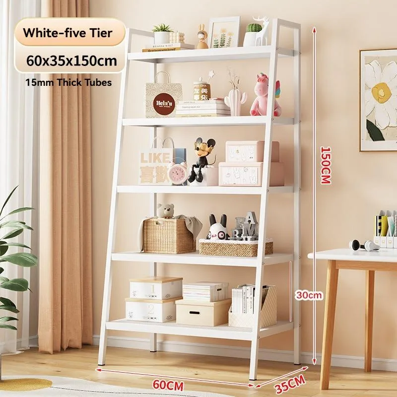 Ladder Metal Storage Rack Multi Tier Shelf Bedroom Balcony Home Organizer Rak Trapezium - Image 2