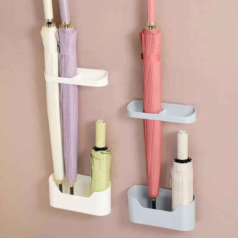 Wall Mounted Umbrella Rack Entrance Doorway Drip Dry Stand Storage Organizer Rak Payung Dinding - Image 2
