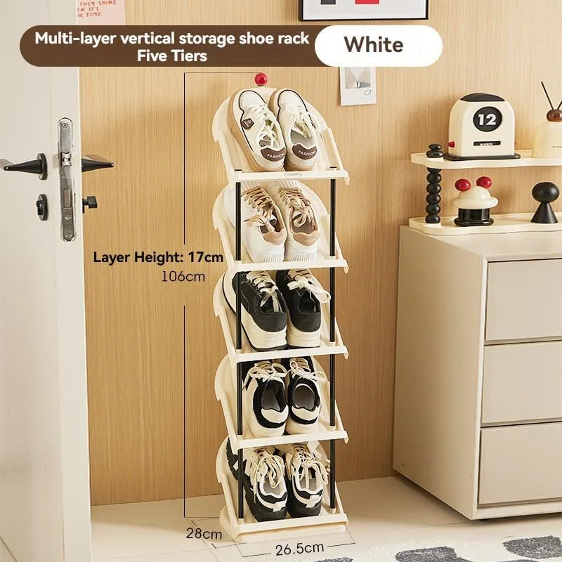 Tilted Multi Tier Shoe Rack Space Saving Dorm Home Storage Organizer Rak Kasut Mudah - Image 2