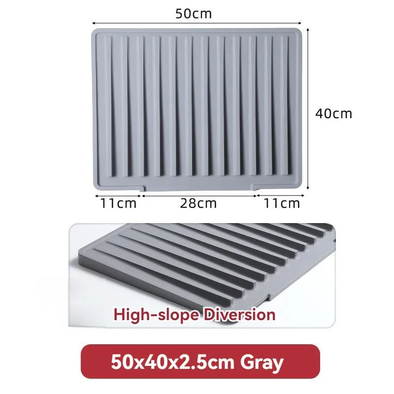 Silicone Drying Mat Countertop Heat Resistant Trivet High Temp Sink Drain Pad Tikar Pengering Silikon - Image 2