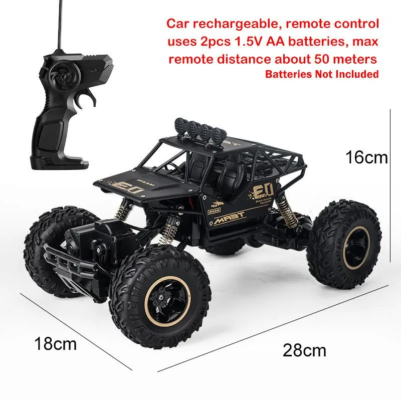 Rechargeable Remote Control Toy RC Drift Off Road Car 4WD Alloy Climbing Monster TruckKereta Kawalan Jauh - Image 2