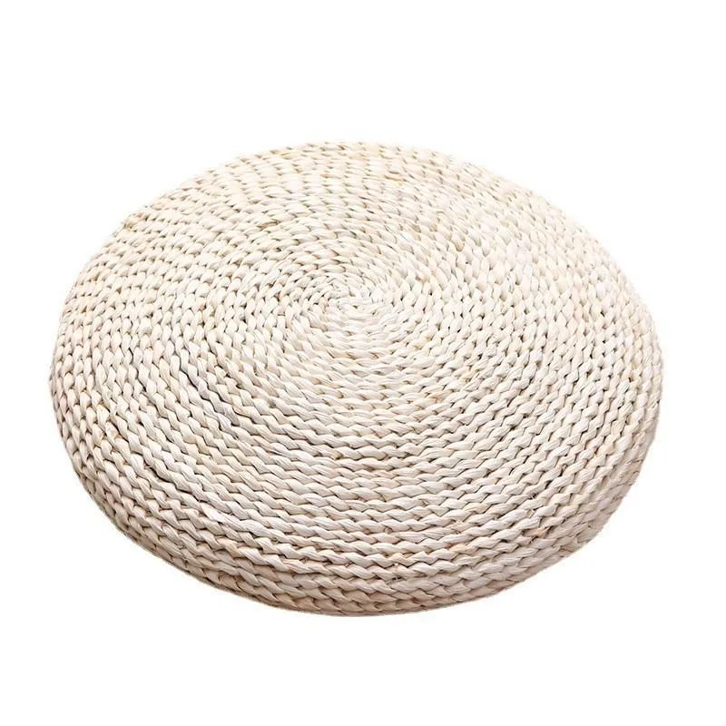 Straw Woven Corn Husk Seat Cushion Tatami Floor Mat Bantal Duduk - Image 2