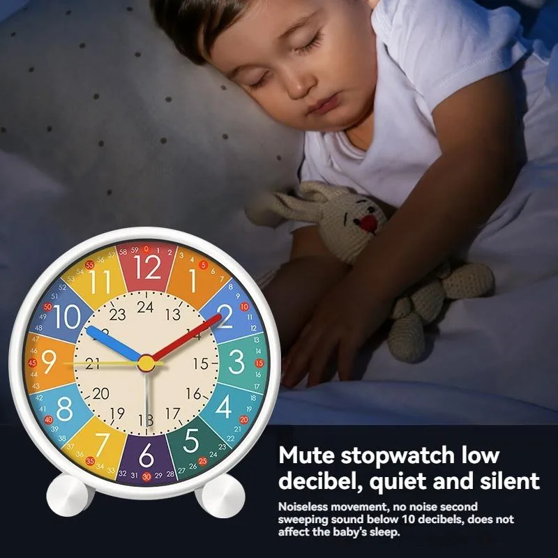 Cartoon Alarm Clock For Kids Bedroom Student Desktop Use Jam Dinding - Image 2