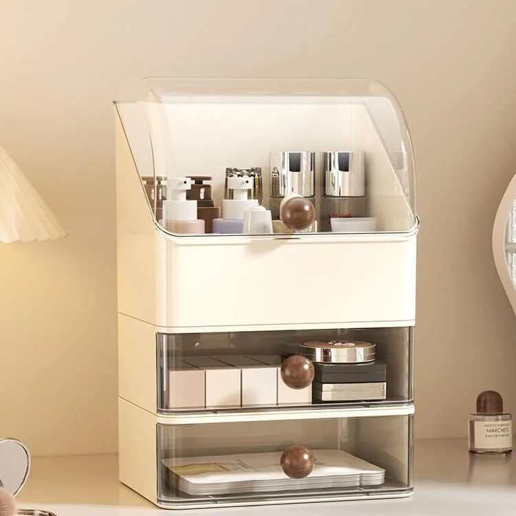 Dustproof Cosmetic Storage Box For Desktop Dresser Bathroom Vanity Home Use Kotak Simpanan Kosmetik - Image 2