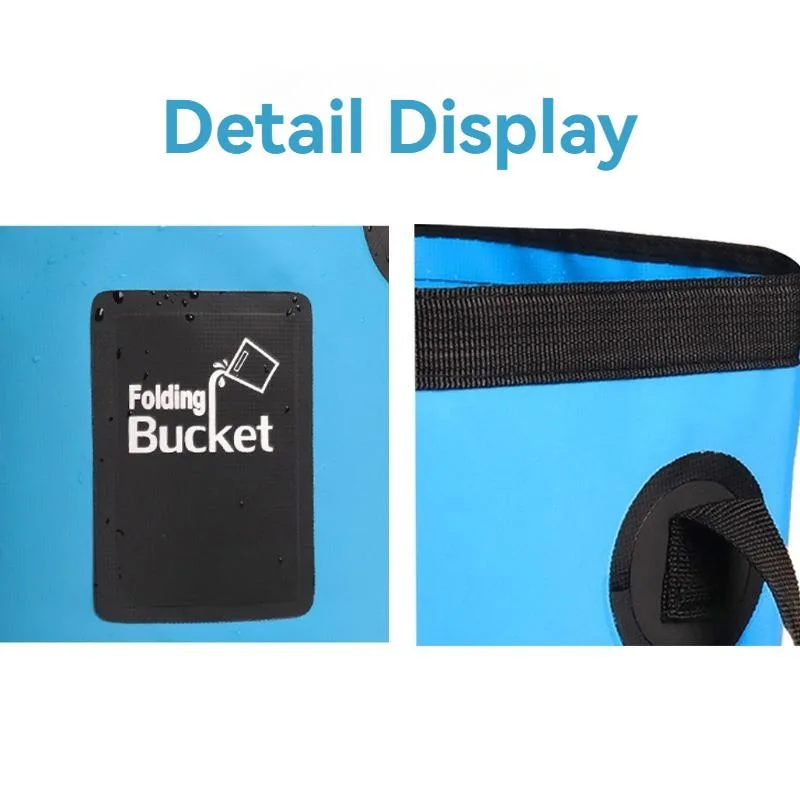 Portable PVC Collapsible Water Bucket For Outdoor Camping Water Storage Baldi Air Lipat - Image 2