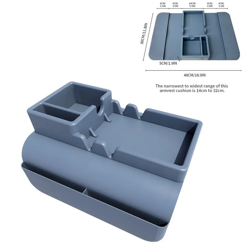 Multifunctional Silicone Sofa Armrest Storage Caddy Cup Holder Tray Rak Simpanan - Image 2