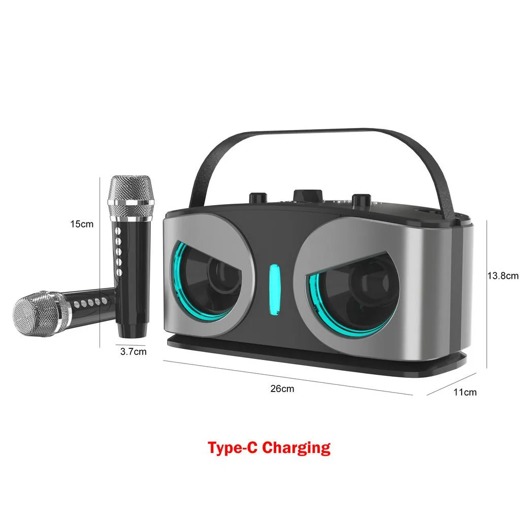 Portable Bluetooth Speaker with Microphone for Home Outdoor KTV Pembesar Suara Bluetooth - Image 2