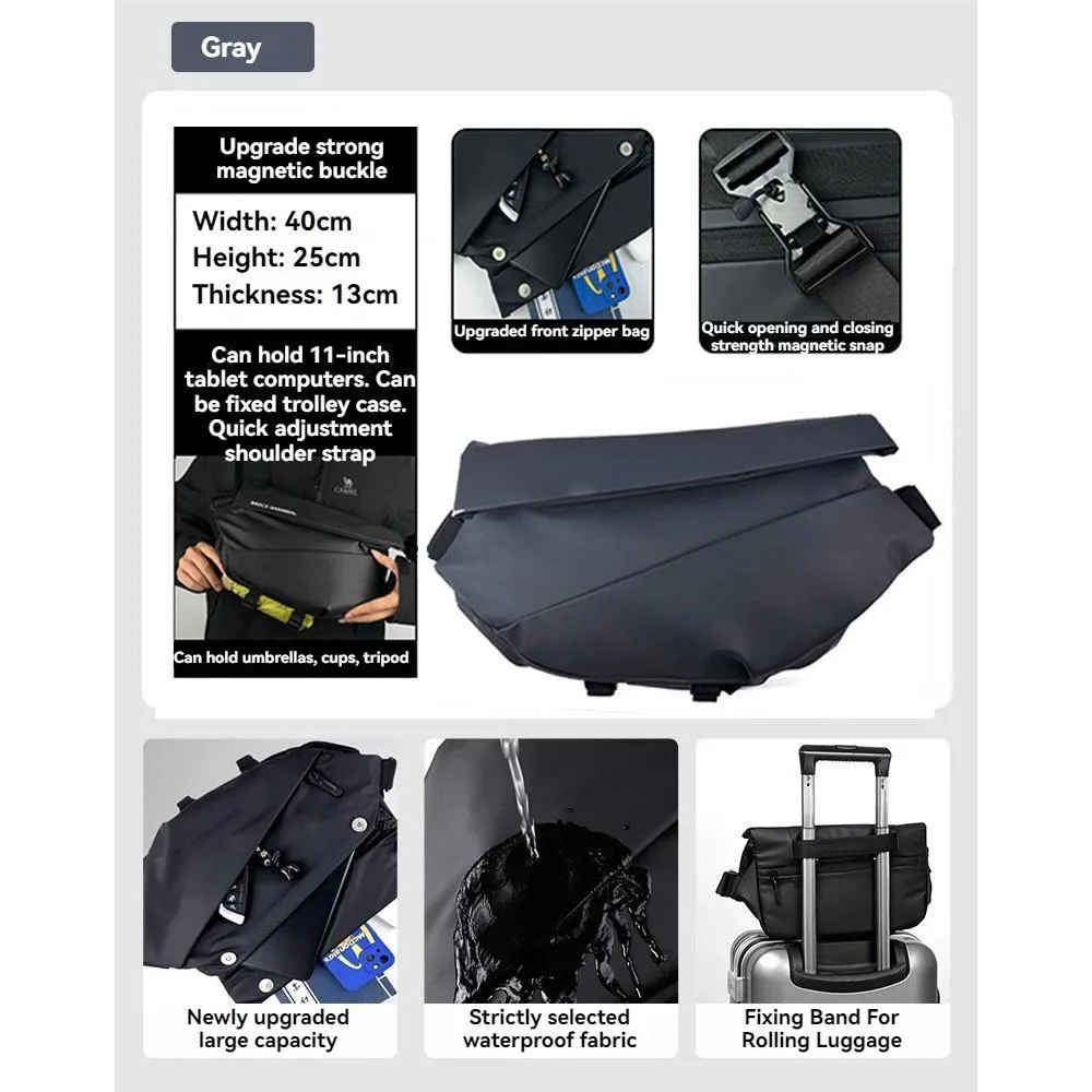 Men's Crossbody Bag Chest Bag Sling Backpack for Cycling Sports Daily Commute Beg Silang Lelaki - Image 2