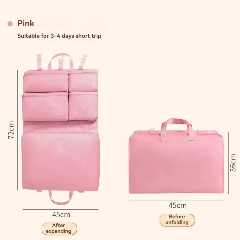 7 In 1 Travel Packing Cubes Luggage Organizer Clothes Underwear Storage Bag Set Beg Penyimpanan Dalam Suitcase - Image 2