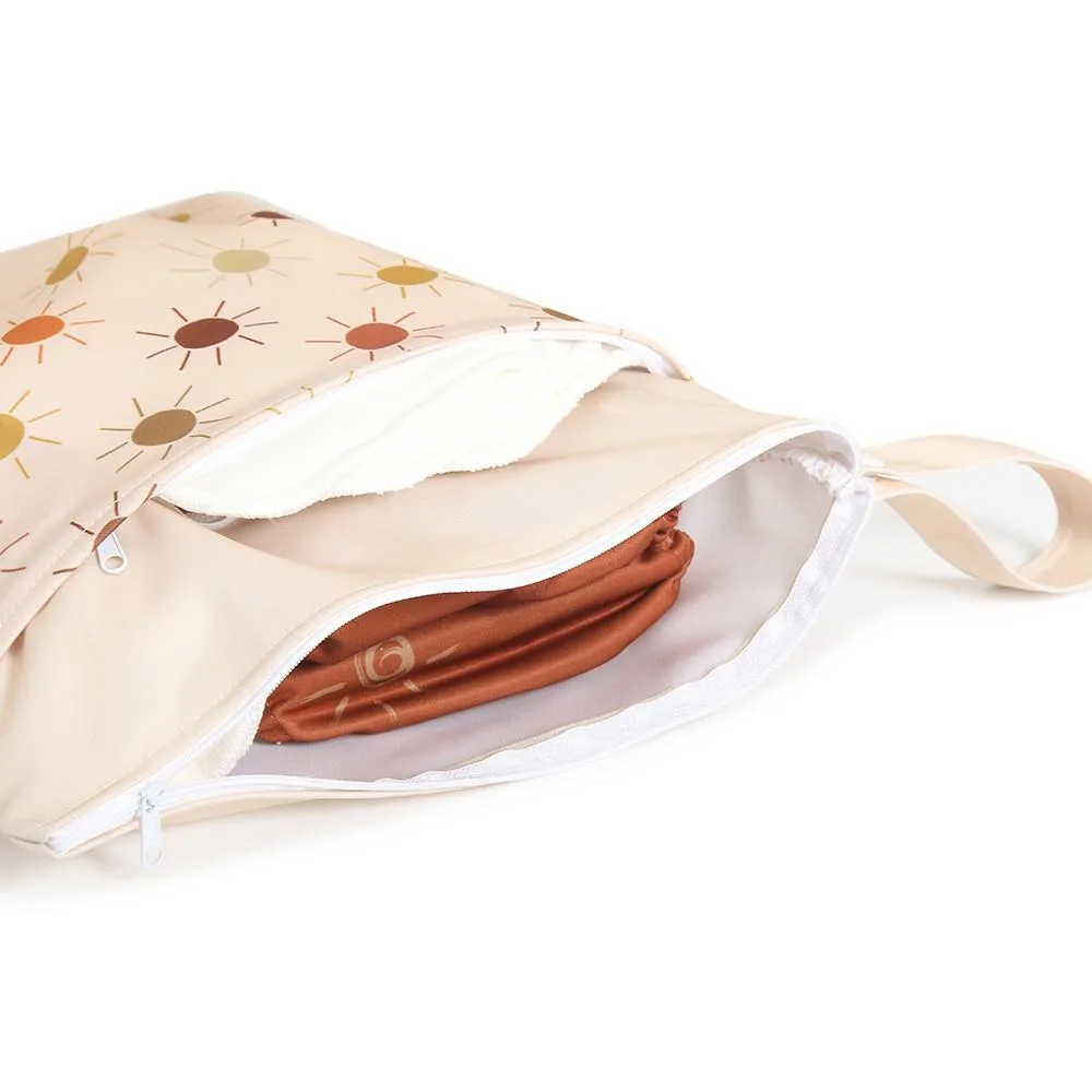 Waterproof Baby Diaper Organizer Hanging Bag Wet Dry Separated Double Layer Storage Beg Kalis Air Aktiviti Luar - Image 2