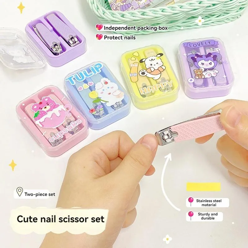 Cartoon Nail Clipper Cute Mini Portable Oblique Nail Clipper Gunting Kuku - Image 2