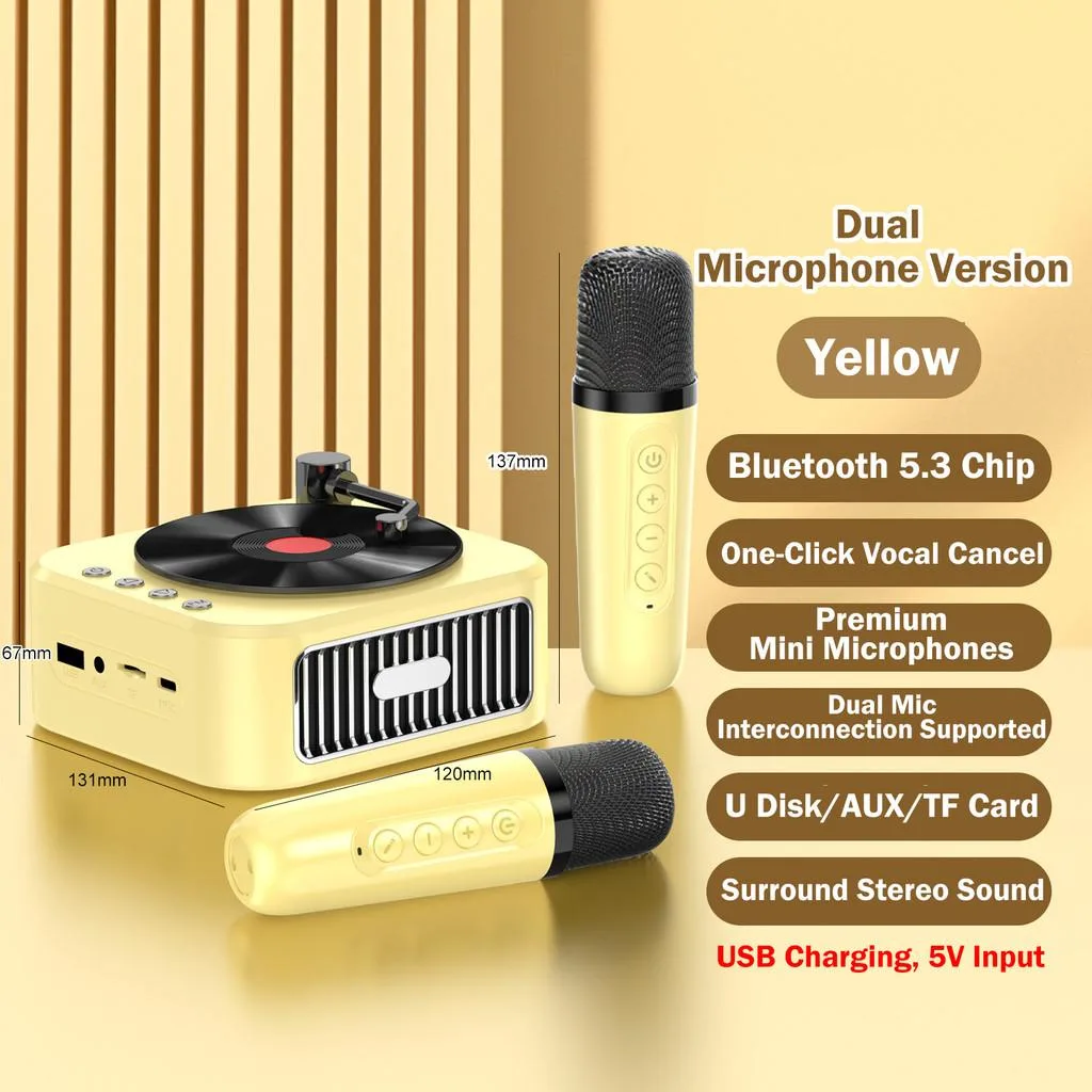 Bluetooth speaker with microphone wireless portable Penyanyi tanpa wayar - Image 2