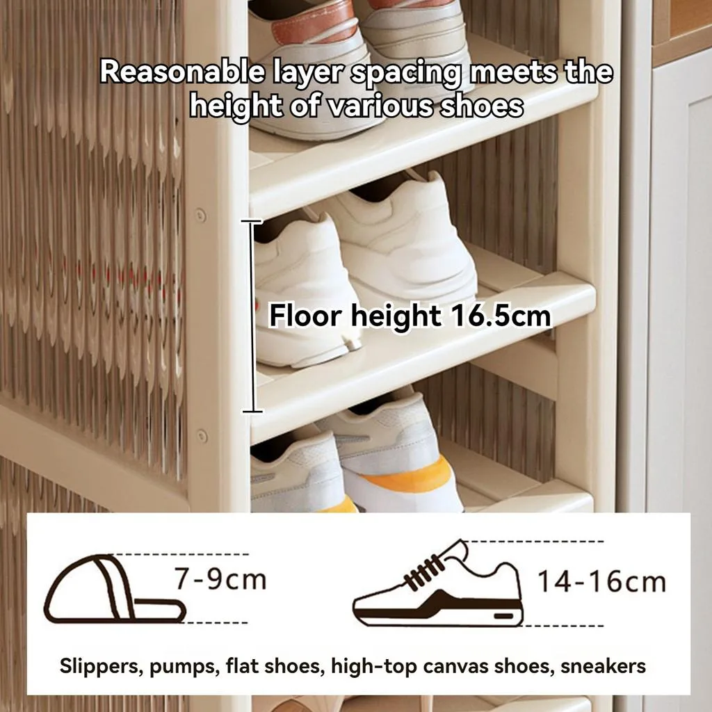 Shoe Rack Multilayer Space Saving Simple Shoe Cabinet for Doorway Living Room Bedroom Rak Kasut - Image 2