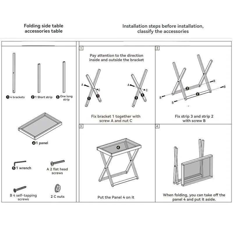Folding Small Table Outdoor Picnic Portable Mini Side Table Meja Lipat Kecil - Image 2
