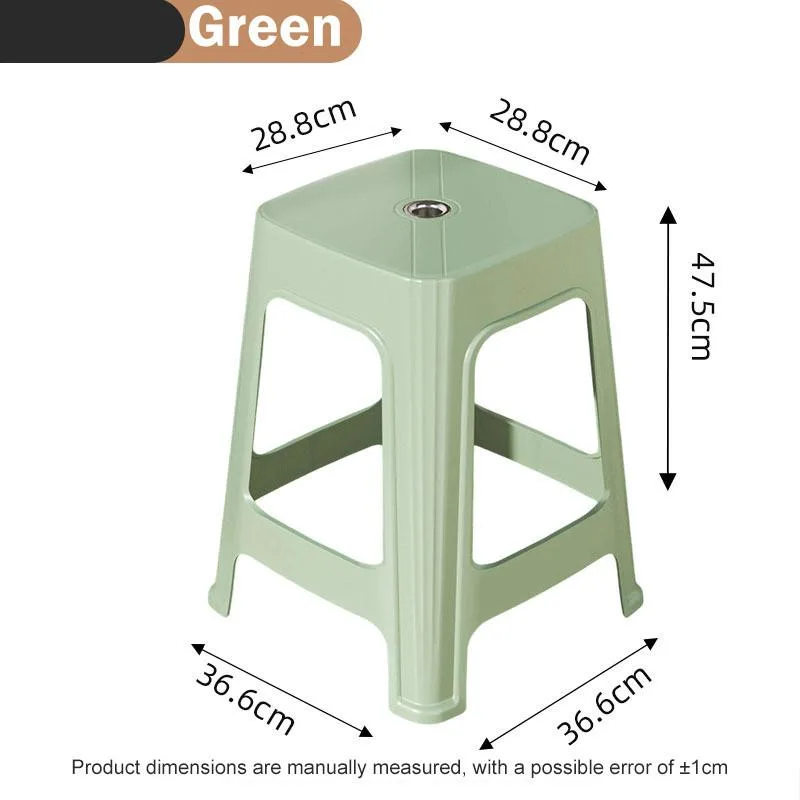 Thickened Plastic Stool Square Non Slip Chair High Strength Durable Home Kerusi Plastik - Image 2