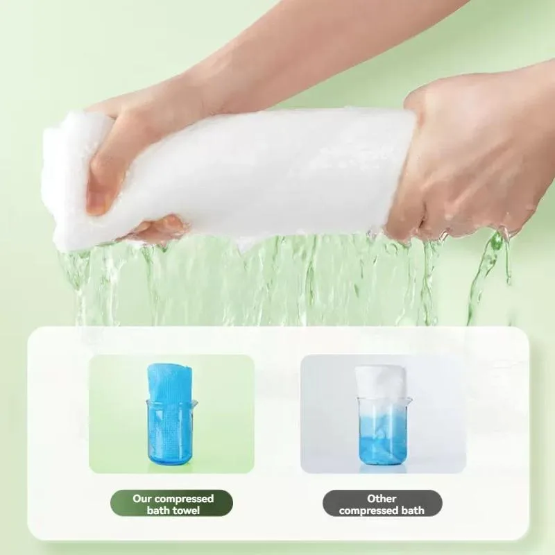 Disposable Compressed Bath Towel Thick Portable Foldable Travel Hotel Tuala Mandi Pakai Buang - Image 2